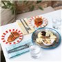 Talking Tables assiette en émail Bon Appetit fait main design olives 20cm durable légère idéale pour repas en extérieur pique-ni