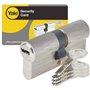 Cylindre de Serrure - YALE - YC1000+ - Débrayable - 30x40 mm - 6 Goupilles - 4 Clés réversibles - Nickelé