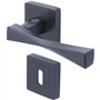 YALE - YPP7-V-PC Poignée de porte carrée de 7 noir YALE - Modele Verona - passage clé