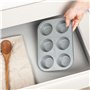 Salter BW02778G Marblestone 6 Tasse Moules à Muffins Et Blinis - Antiadhésif Plaque De Cuisson, Acier Au Carbone Moule à Pâtisse