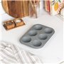 Salter BW02778G Marblestone 6 Tasse Moules à Muffins Et Blinis - Antiadhésif Plaque De Cuisson, Acier Au Carbone Moule à Pâtisse