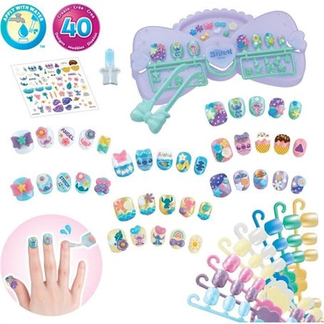 Mon kit de manucure - AQUABEADS - Stitch - 40 ongles - Stickers