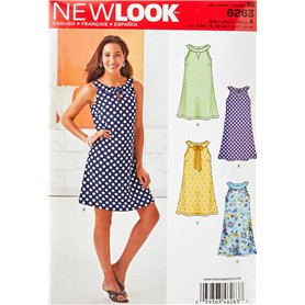 Simplicity Creative Patterns New Look Robe trapèze pour femme, A (36-38-40-42-44-46) Simplicity Creative Patterns New Look Robe trapèze pour femme