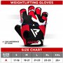 RDX Gants de Fitness Musculation d'haltérophilie D'entraînement, Antidérapant Rembourré Paume Protection Weightlifting Gloves, C