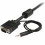 StarTech.com Câble vidéo coaxial pour écran VGA haute résolution 15 m avec audio HD15 M/M (MXTHQMM15MA)