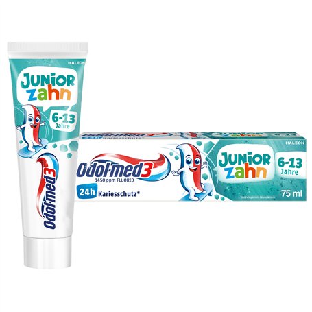 Odol-med3 Dentifrice pour enfants à partir de 6 ans pour protéger les dents de lait et les dents permanentes
