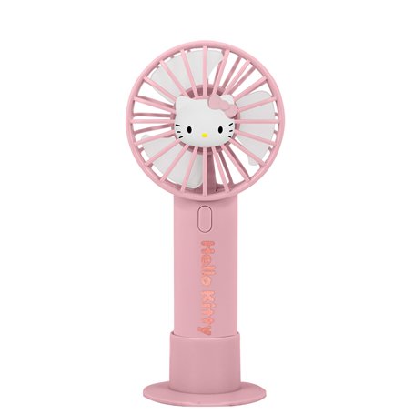 OTL Technologies Ventilateur à main portable Hello Kitty avec batterie rechargeable rose et or