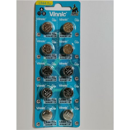 Vinnic Lot de 10 piles AG13/L76/157/V13GA/RW82 pour montres