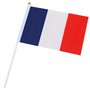 10 drapeaux Français en nylon tricolore à main pour le 14 Juillet TRIXES