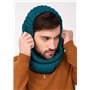 likemary Snood Homme – Tour de Cou & Cache Cou en Laine Mérinos – Écharpe Tubulaire Fait Main – Cadeau Éthique et Chaleureux ble