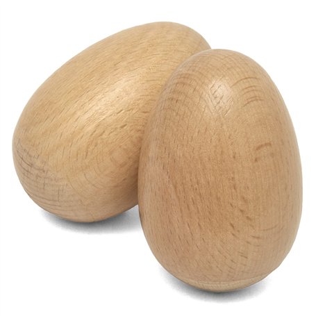 World Rhythm Œufs Shakers en Bois Naturel - Paire