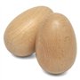 World Rhythm Œufs Shakers en Bois Naturel - Paire