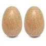 World Rhythm Œufs Shakers en Bois Naturel - Paire