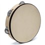 TIGER Tambourin à une rangée TAM91-10-BK - 10" 25cm - en bois avec tête de rawhide