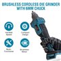 KATSU FIT-BAT 21V Brushless Meuleuse Droite sans Fil, avec Moteur sans Balais, Mandrin de 6mm, 4 Vitesses Variables et Interrupt