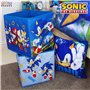Character World Sonic le hérisson Boîtes de rangement sous licence officielle | Lot de 2 cubes de rangement pliables | Parfait p