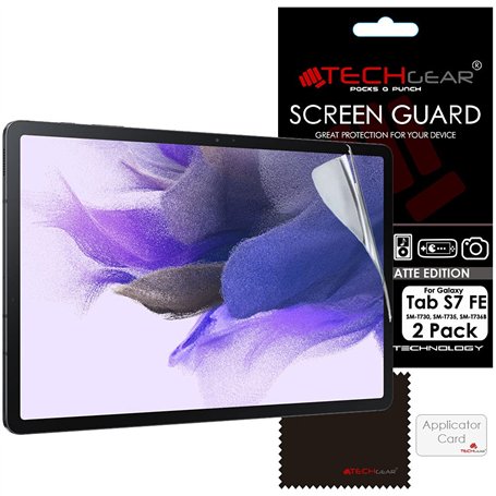 TECHGEAR 2 Pack Protection Écran Anti-Reflet pour Galaxy Tab S7 FE 2021 (SM-T730 / SM-T736) Anti Glare MATTE Film de Protection