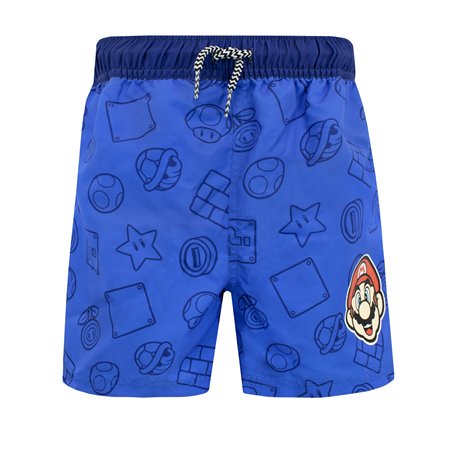 SUPER MARIO Garçons Jeux Shorts de Bain Bleu 4-5 Ans