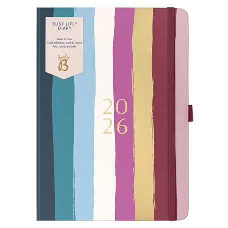 Busy B - Agenda Busy Life 2026 - Planificateur semainier A5 pour les étudiants