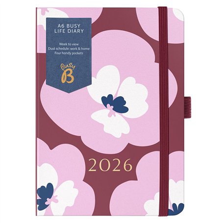 Busy B - Agenda Busy Life 2026 - Planificateur semainier A6 compact pour les étudiants