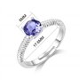 Philip Jones Bague en Cristal réglable Violet Clair créée avec des Cristaux Zircondia®