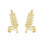Philip Jones Boucles d'oreilles feuille plaqué or
