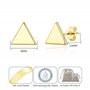 Boucles D'oreilles Tiges Triangle Plaqué Or