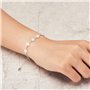 Philip Jones Bracelet en pierres précieuses d'opale blanche synthétique