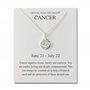 Philip Jones Collier avec pendentif signe astrologique du cancer et carte citation avec cristaux Zircondia®