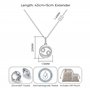 Philip Jones Collier avec pendentif signe astrologique du cancer et carte citation avec cristaux Zircondia®, Cristal, Cristal Zi