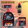Hot Wheels Sac à dos pour enfant 4 pièces comprenant sac à déjeuner, bouteille d'eau et trousse à crayons
