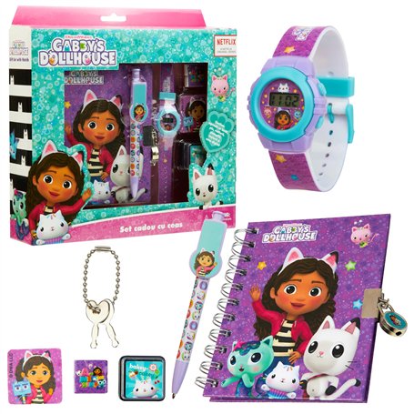 Gabby’s Dollhouse Montre Enfant Fille - Coffret Cadeau Montre Digitale Fille Gabby et la Maison Magique