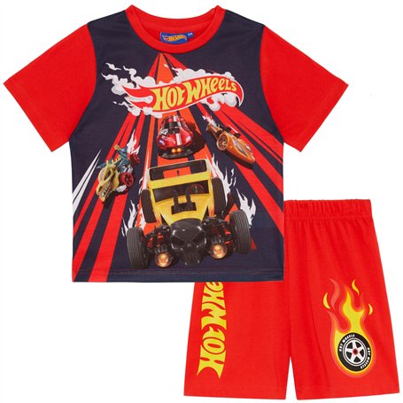 Hot Wheels Racing Car - Ensemble de Pyjama à Manches Courtes - 3-4 Ans: 104cm