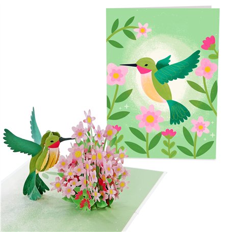 Central 23 Carte Pop Up Colibri Et Fleurs – Carte De Voeux 3D Pour Anniversaire