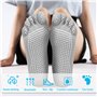Volumoon 2 Paires Coton Chaussettes de Yoga Antidérapantes, Chaussettes Pilates pour Femmes Hommes, Grip Chaussettes Antidérapan