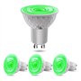 BrightWish Lot de 4 ampoules LED GU10 vertes 5 W
