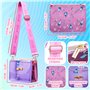 Disney Stitch Sac à Main Sac Bandoulière Fille ou Ado avec Pochette Zippée Porte Monnaie Vacances Shopping Cadeau pour Elle