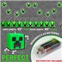 Minecraft Guirlande Lumineuse Creeper LED 165cm Guirlande Lumineuse à Piles Décoration Intérieure Gamer 2 Modes Déco Chambre Idé