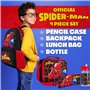 Marvel Spiderman Sac à Dos Enfant Set 4 Pièces Cartable Garçon Gourde 400ml Trousse Scolaire Sac Repas Isotherme Fournitures Sco