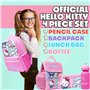 Hello Kitty Sanrio Sac à Dos Fille Kit Scolaire 4 Pièces Trousse Kawaii Sac Isotherme Repas Gourde 600ml Kuromi Cinnamoroll