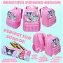 Hello Kitty Sanrio Sac à Dos Fille Kit Scolaire 4 Pièces Trousse Kawaii Sac Isotherme Repas Gourde 600ml Kuromi Cinnamoroll