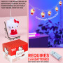 Hello Kitty Sanrio Guirlande Lumineuse à Piles Guirlande LED Déco Intérieur Kawaii Décoration Chambre 2 Modes Anime Cadeau Fille