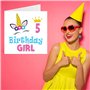 Stuff4 Carte d'anniversaire 5 ans pour fille – Carte d'anniversaire licorne – Carte d'anniversaire pour fille de 5 ans, carte d'