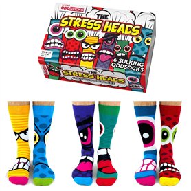 United Oddsocks Stress Heads - Box of 6 Mens Oddsocks UK 6-11, EUR 39-46 United Oddsocks Stress Heads - Box of 6 Mens Oddsocks UK 6-11