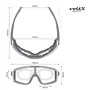 voltX 'Quad' 4 in 1 - Lunettes de sécurité de Lecture à Verres entièrement grossissants (Dioptrie +2,5, Transparent) - avec Band