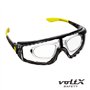 voltX 'Quad' 4 in 1 - Lunettes de sécurité de Lecture à Verres entièrement grossissants (Dioptrie +2,5, Transparent) - avec Band