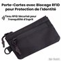 OW-Travel Portefeuilles et Porte-Cartes (Noir) Portefeuille RFID avec Protection sans Contact pour Sécurité et Tranquillité D’Es