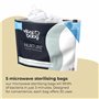 Vital Baby NURTURE Microwave Sterilising Bags - Reusable Sterilising Bags - Lightweight & Compact - Space Saving - No Chemicals 