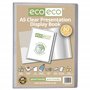 eco-eco Lot de 4 porte-vues transparents avec pochettes en plastique Format A5 50% recyclé 60 pochettes