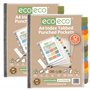 eco-eco Eco058x2 Lot de 2 pochettes perforées avec onglets intercalaires 95% recyclées Format A4